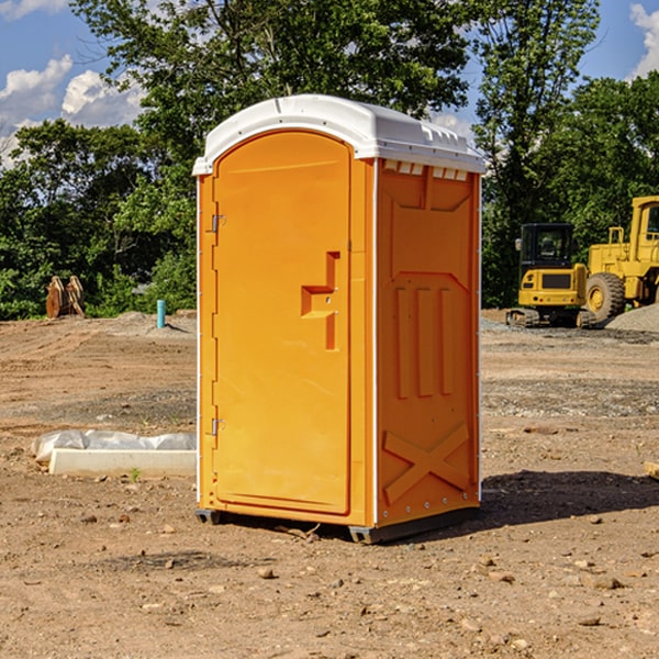 can i customize the exterior of the portable restrooms with my event logo or branding in Blue Grass Iowa